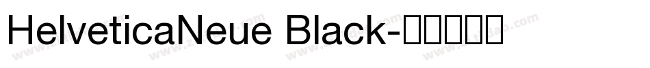 HelveticaNeue Black字体转换